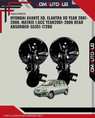 Rear Absorber-Hyundai Avante XD. Elantra XD 2001-2006. Matrix 1.6cc 2001-2006-55351-17200 