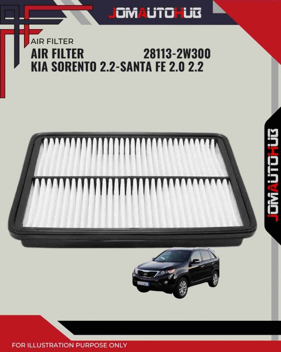 Air Filter-Hyundai Santa Fe 2.0cc 2.2cc-Kia Sorento 2.2cc-28113-2W300