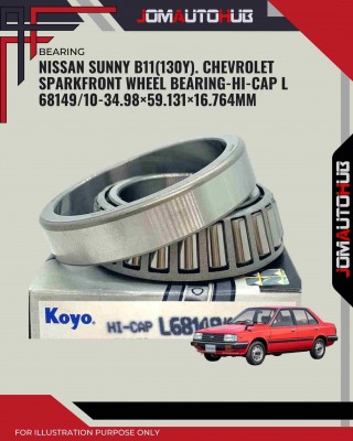 Nissan Sunny B11(130y). Chevrolet Spark-Front Wheel Bearing-HI-CAP L 6814910-34.98×59.131×16.764mm