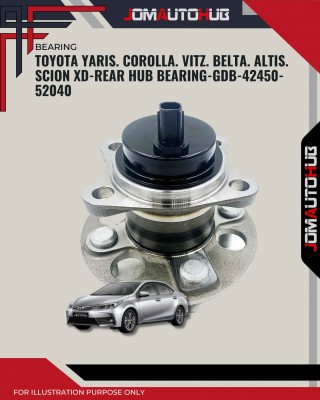 Rear Hub Bearing-Toyota Yaris. Corolla. Vitz. Belta. Altis. Scion XD-GDB-42450-52040