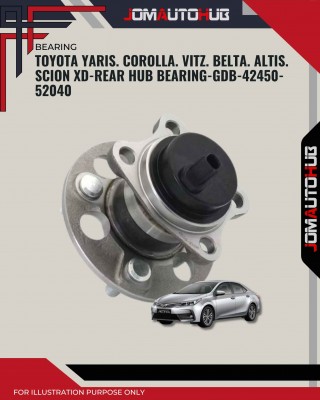 Rear Hub Bearing-Toyota Yaris. Corolla. Vitz. Belta. Altis. Scion XD-GDB-42450-52040