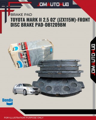 Toyota Mark II 2.5 02' (JZX115W)-Front Disc Brake Pad-DB1209BM  