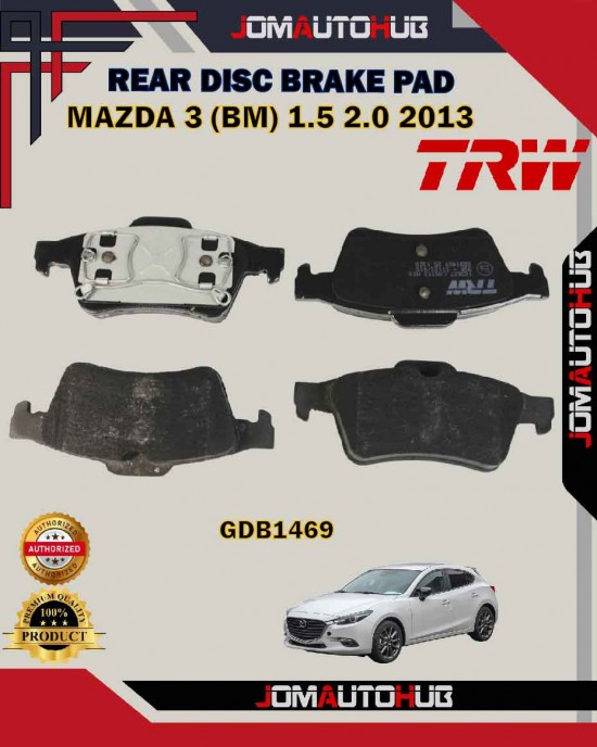 Showing image for Mazda 3 BM-Rear Disc Brake Pad-TRW-GDB1469 Mazda 3 BM-Rear Disc Brake Pad-TRW-GDB1469 Brake Pad image
