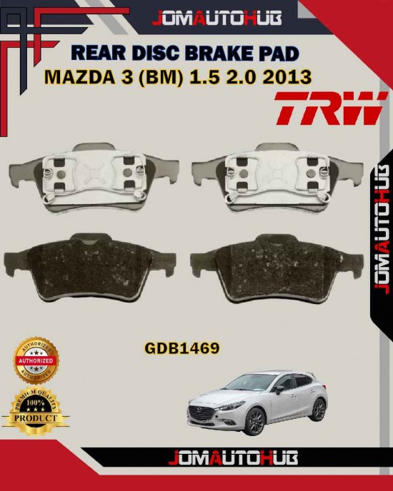 Showing image for Mazda 3 BM-Rear Disc Brake Pad-TRW-GDB1469 Mazda 3 BM-Rear Disc Brake Pad-TRW-GDB1469 Brake Pad image