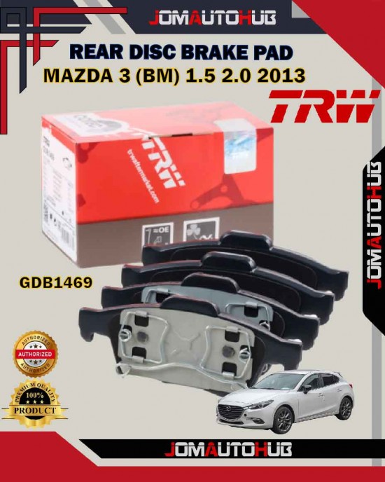 Showing image for Mazda 3 BM-Rear Disc Brake Pad-TRW-GDB1469 Mazda 3 BM-Rear Disc Brake Pad-TRW-GDB1469 Brake Pad image