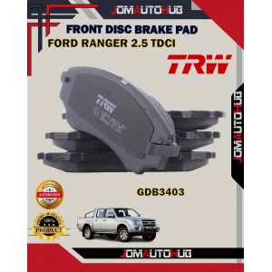 Ford Ranger 2.5 TDC-Mazda B2500-B2900-BT50-Front Disc Brake Pad-TRW-GDB3403