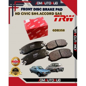 Honda City SX8-Accord SA6-SA6Y-Civic SH4-Front Disc Brake Pad-TRW-GDB358