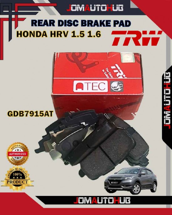 Showing image for Honda HR-V T7A-Odyssey RC4 Rear Disc Brake Pad-TRW-GDB7915AT Honda HR-V T7A-Odyssey RC4 Rear Disc Brake Pad-TRW-GDB7915AT Brake Pad image