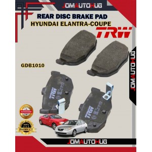 Hyundai Elantra 1.6cc 1.8cc-Hyundai Coupe-Kia Cerato-Spectra-Rear Disc Brake Pad-TRW-GDB1010