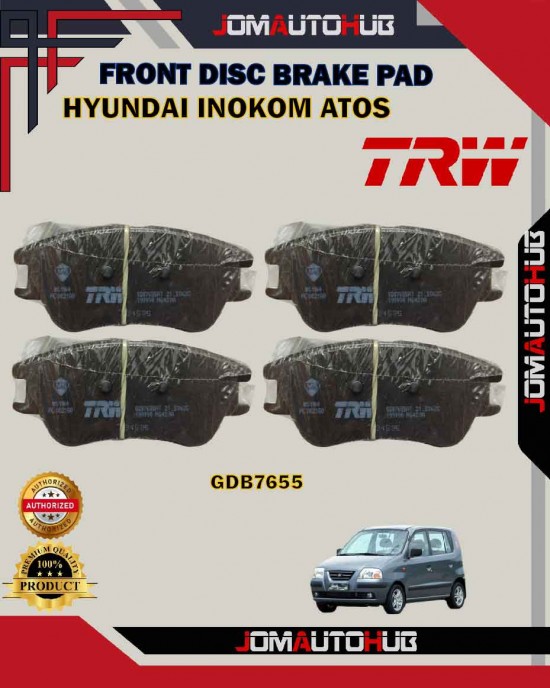 Showing image for Hyundai Inokom Atos-Front Disc Brake Pad-TRW-GDB7655 Hyundai Inokom Atos-Front Disc Brake Pad-TRW-GDB7655 Brake Pad image