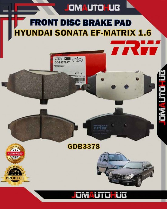 Showing image for Hyundai Sonata EF-Matrix 1.6cc-Elantra 1.8cc 2.0cc-Kia Cerato-Front Disc Brake Pad-TRW-GDB3378 Hyundai Sonata EF-Matrix 1.6cc-Elantra 1.8cc 2.0cc-Kia Cerato-Front Disc Brake Pad-TRW-GDB3378 Brake Pad image