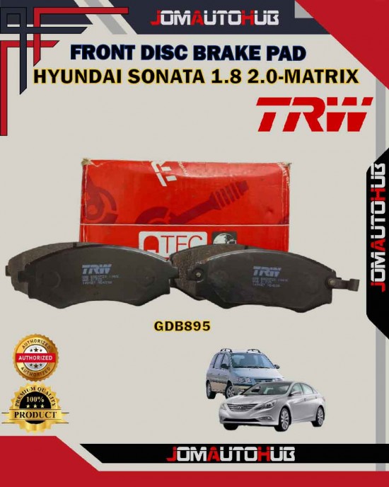 Showing image for Hyundai Sonata 1.8cc 2.0cc-Matrix-Avante-Front Disc Brake Pad-TRW-GDB895 Hyundai Sonata 1.8cc 2.0cc-Matrix-Avante-Front Disc Brake Pad-TRW-GDB895 Brake Pad image