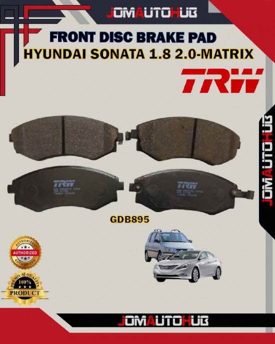 Showing image for Hyundai Sonata 1.8cc 2.0cc-Matrix-Avante-Front Disc Brake Pad-TRW-GDB895 Hyundai Sonata 1.8cc 2.0cc-Matrix-Avante-Front Disc Brake Pad-TRW-GDB895 Brake Pad image
