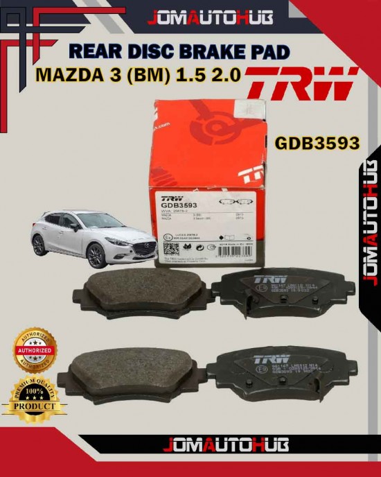 Showing image for Mazda 3-Rear Disc Brake Pad-TRW-GDB3593 Mazda 3-Rear Disc Brake Pad-TRW-GDB3593 Brake Pad image