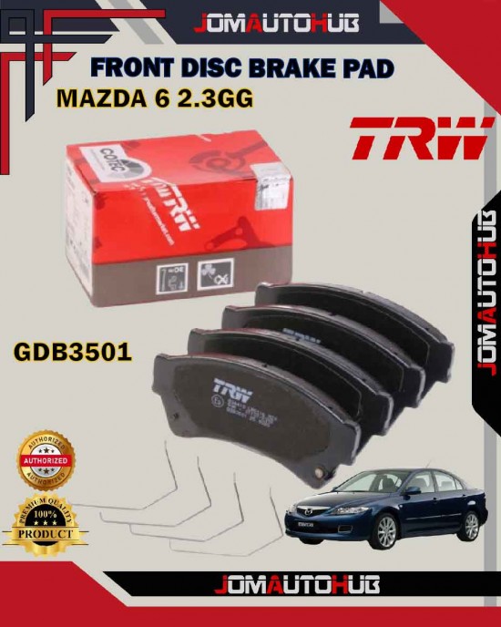 Showing image for Mazda 6 GH-Front Disc Brake Pad-TRW-GDB3501 Mazda 6 GH-Front Disc Brake Pad-TRW-GDB3501 Brake Pad image