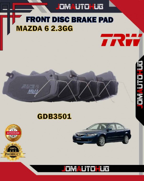 Showing image for Mazda 6 GH-Front Disc Brake Pad-TRW-GDB3501 Mazda 6 GH-Front Disc Brake Pad-TRW-GDB3501 Brake Pad image