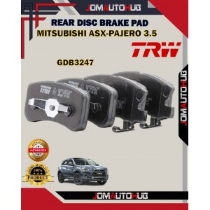 Mitsubishi ASX-Mitsubishi Lancer-Airtrek-Pajero V54-Rear Disc Brake Pad-TRW-GDB3247