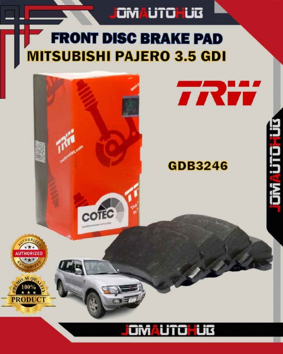 Showing image for Mitsubishi Grandis 2.4cc NA4W-Pajero 3.5cc-Shogun Front Disc Brake Pad-TRW-GDB3246 Mitsubishi Grandis 2.4cc NA4W-Pajero 3.5cc-Shogun Front Disc Brake Pad-TRW-GDB3246 Brake Pad image