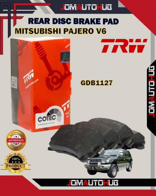 Showing image for Mitsubishi Pajero V6 Rear Disc Brake Pad-TRW-GDB1127 Mitsubishi Pajero V6 Rear Disc Brake Pad-TRW-GDB1127 image