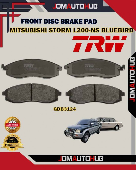 Showing image for Mitsubishi Storm L200 2.5CC-A32-Nissan Maxima-Bluebird-Front Disc Brake Pad-TRW-GDB3124 Mitsubishi Storm L200 2.5CC-A32-Nissan Maxima-Bluebird-Front Disc Brake Pad-TRW-GDB3124 Brake Pad image