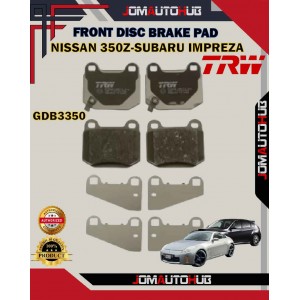 Nissan 350Z-Fairlady X-Skyline-Subaru Impreza-Forester-Front Disc Brake Pad-TRW-GDB3350