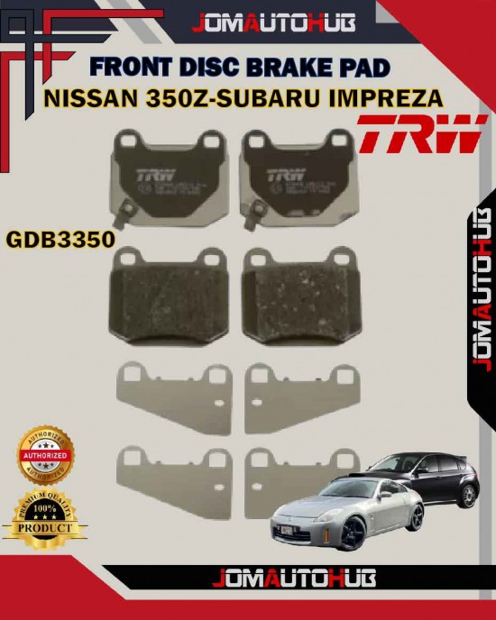 Showing image for Nissan 350Z-Fairlady X-Skyline-Subaru Impreze-Forester-Front Disc Brake Pad-TRW-GDB3350 Nissan 350Z-Fairlady X-Skyline-Subaru Impreze-Forester-Front Disc Brake Pad-TRW-GDB3350 Brake Pad image