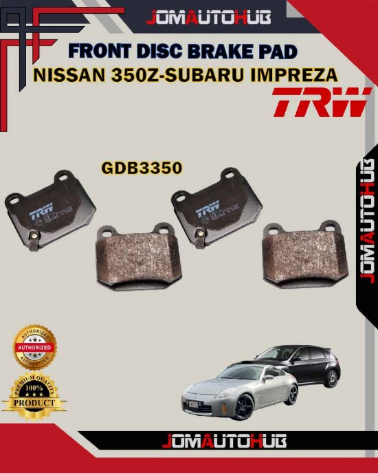 Showing image for Nissan 350Z-Fairlady X-Skyline-Subaru Impreze-Forester-Front Disc Brake Pad-TRW-GDB3350 Nissan 350Z-Fairlady X-Skyline-Subaru Impreze-Forester-Front Disc Brake Pad-TRW-GDB3350 Brake Pad image
