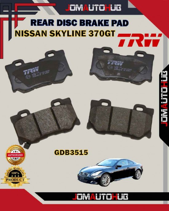 Showing image for Nissan 370GT-Skyline-Infiniti Q50-Q60-Q70-Rear Disc Brake Pad-TRW-GDB3515 Nissan 370GT-Skyline-Infiniti Q50-Q60-Q70-Rear Disc Brake Pad-TRW-GDB3515 Brake Pad image
