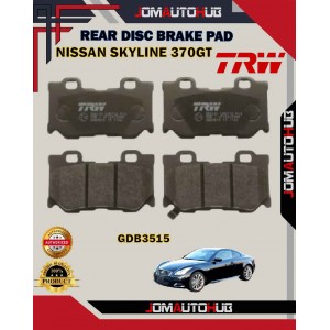 Nissan 370GT-Skyline-Infiniti Q50-Q60-Q70-Rear Disc Brake Pad-TRW-GDB3515