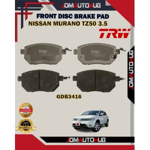 Nissan Murano TZ50 3.5cc-Altima-Front Disc Brake Pad-TRW-GDB3416