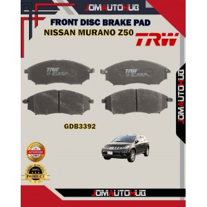 Nissan Murano Z50 3.5cc-Navara D40-Infiniti Q70-Front Disc Brake Pad-TRW-GDB3392 Nissan Murano Z50 3.5cc-Navara D40-Infiniti Q70-Front Disc Brake Pad-TRW-GDB3392