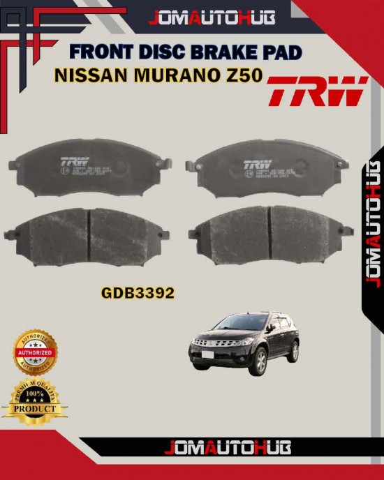 Showing image for Nissan Murano Z50 3.5cc-Navara D40-Infiniti Q70-Front Disc Brake Pad-TRW-GDB3392 Nissan Murano Z50 3.5cc-Navara D40-Infiniti Q70-Front Disc Brake Pad-TRW-GDB3392 image