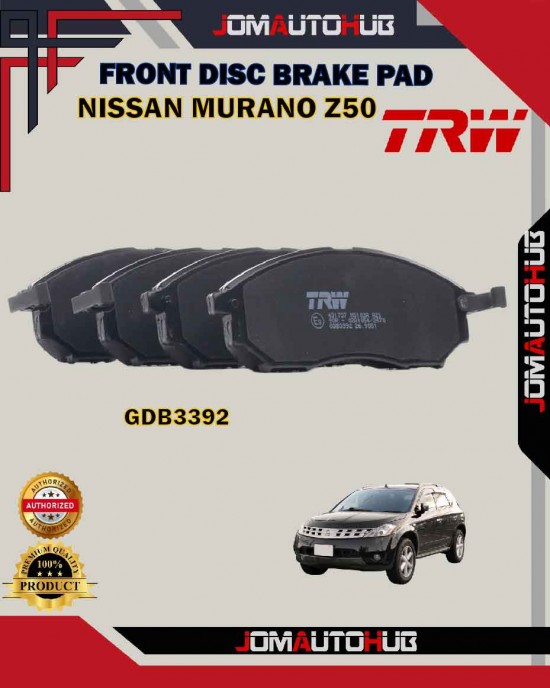 Showing image for Nissan Murano Z50 3.5cc-Navara D40-Infiniti Q70-Front Disc Brake Pad-TRW-GDB3392 Nissan Murano Z50 3.5cc-Navara D40-Infiniti Q70-Front Disc Brake Pad-TRW-GDB3392 image
