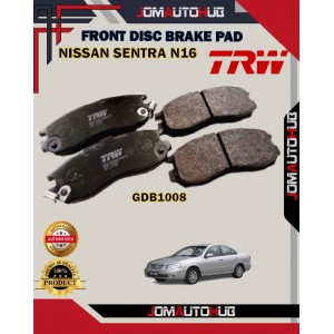 Nissan Sentra N16 1.8cc-Serena C23-Bluebird U12-Front Disc Brake Pad-TRW-GDB1008AT
