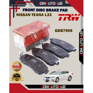Nissan Teana L33-Slyphy B18-Front Disc Brake Pad-TRW-GDB7906