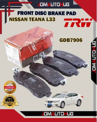Nissan Teana L33-Slyphy B18-Front Disc Brake Pad-TRW-GDB7906