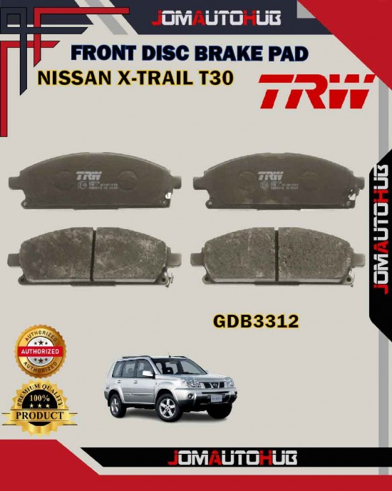 Showing image for Nissan X-Trail T30-Serena C24 Front Disc Brake Pad-TRW-GDB3312 Nissan X-Trail T30-Serena C24 Front Disc Brake Pad-TRW-GDB3312 Brake Pad image