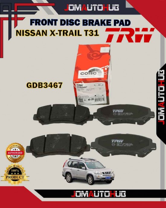 Showing image for Nissan X-Trail T31-Sentra B16-Front Disc Brake Pad-TRW-GDB3467 Nissan X-Trail T31-Sentra B16-Front Disc Brake Pad-TRW-GDB3467 Brake Pad image
