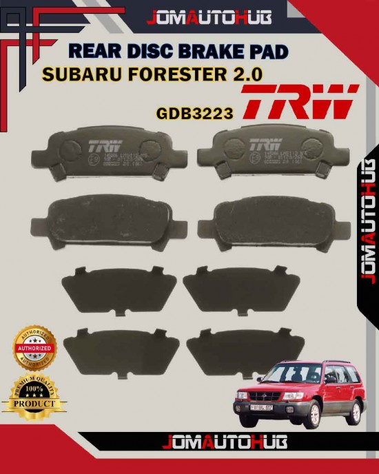 Showing image for Subaru Forester SF SG-Impreza-Legacy-Rear Disc Brake Pad-TRW-GDB3223 Subaru Forester SF SG-Impreza-Legacy-Rear Disc Brake Pad-TRW-GDB3223 Brake Pad image