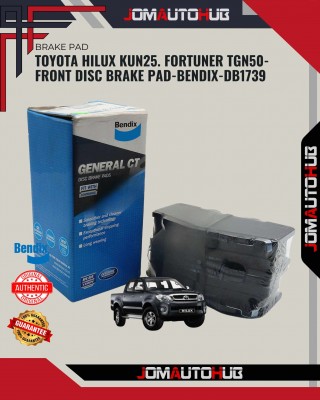 Toyota Hilux KUN25. Fortuner TGN50-Front Disc Brake Pad-BENDIX-DB1739