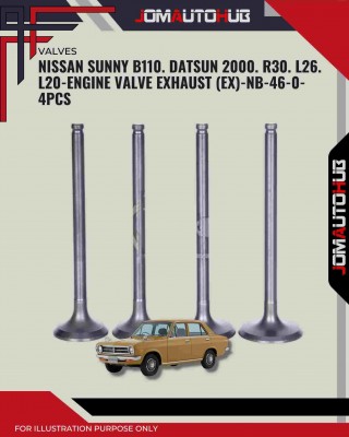 Exhaust Valve (EX)-Nissan Sunny B110. Datsun 2000. R30. L26-NB-46-0