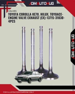 Exhaust Valve (EX) Set-Toyota Hilux 1.6L 12R Engine-Corona-TownAce-ToyoAce-13715-31030