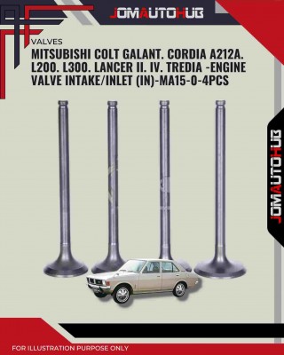 Intake Valve (IN) Set-Mitsubishi Colt Galant. Cordia A212a. L200. L300. Lancer II. IV. Tredia-MA15-0