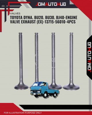 Exhaust Valve (EX)-Toyota Dyna. BU20. BU30. BJ40-13715-56010