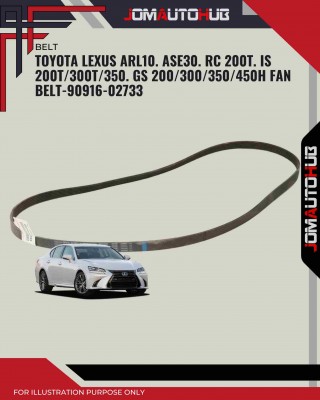 Toyota Lexus ARL10. ASE30. RC 200T. IS 200T/300T/350. GS 200/300/350/450H Fan Belt-90916-02733
