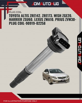 Ignition Coil-Toyota Altis ZRE142-ZRE173-Wish ZGE20-Harrier ZSU60-Lexus ZWA10-Prius ZVW30-90919-02258