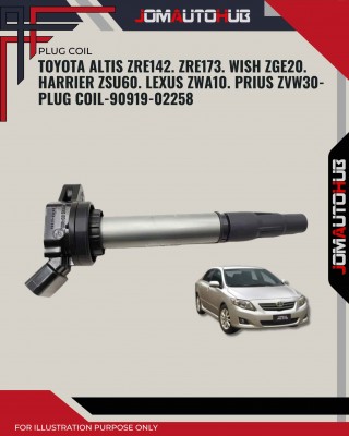 Ignition Coil-Toyota Altis ZRE142-ZRE173-Wish ZGE20-Harrier ZSU60-Lexus ZWA10-Prius ZVW30-90919-02258