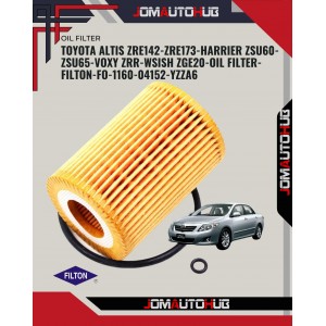Toyota Altis ZRE142-ZRE173-Harrier ZSU60-ZSU65-Voxy ZRR-Wish ZGE20-Oil Filter-Filton-FO-1160-04152-YZZA6