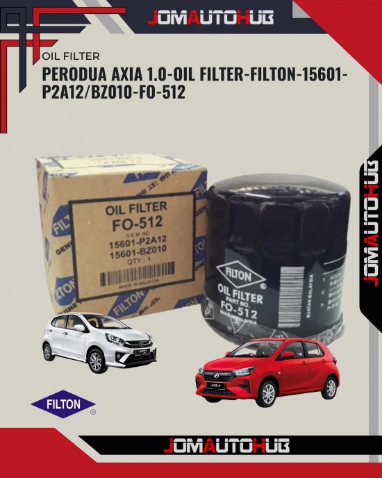 Perodua Axia 1.0-Oil Filter-FILTON-15601-P2A12/BZ010-FO-512 Oil Filters image