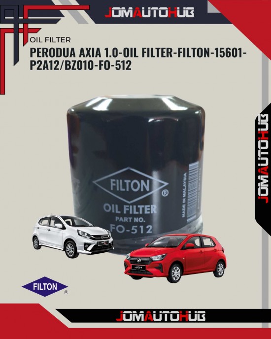 Perodua Axia 1.0-Oil Filter-FILTON-15601-P2A12/BZ010-FO-512 Oil Filters image